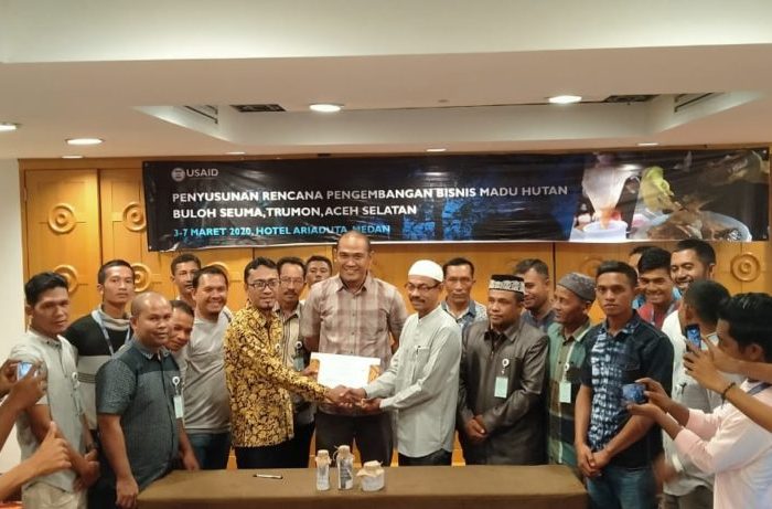 Poltas dan USAID Lestari Bina Masyarakat Madu Buloh Seuma, Hotel Arya Duta Medan, Sabtu (07/03/2020)